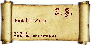Donkó Zita névjegykártya